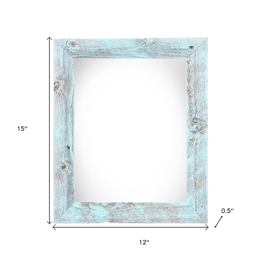 9" x 12" Blue Solid Wood Hanging Picture Frame