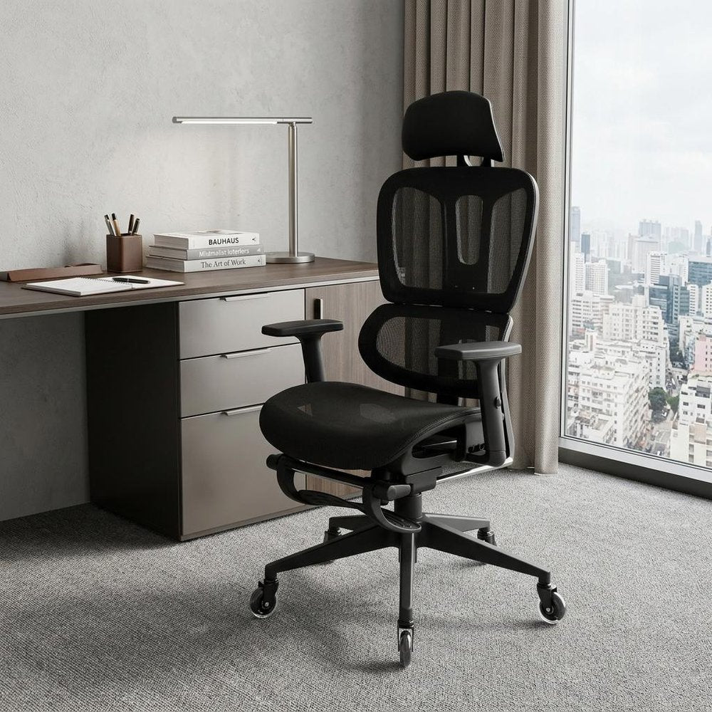 Black Adjustable Height Swivel Rolling Office Chair