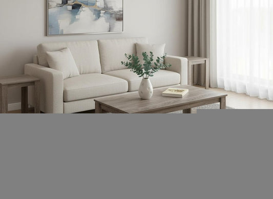 Set of Three 44" Taupe Coffee Table