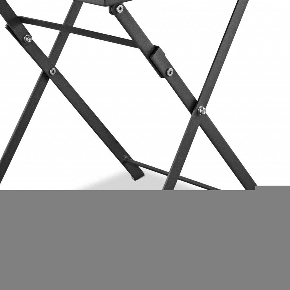 18" Gray Stainless Steel Square End Table
