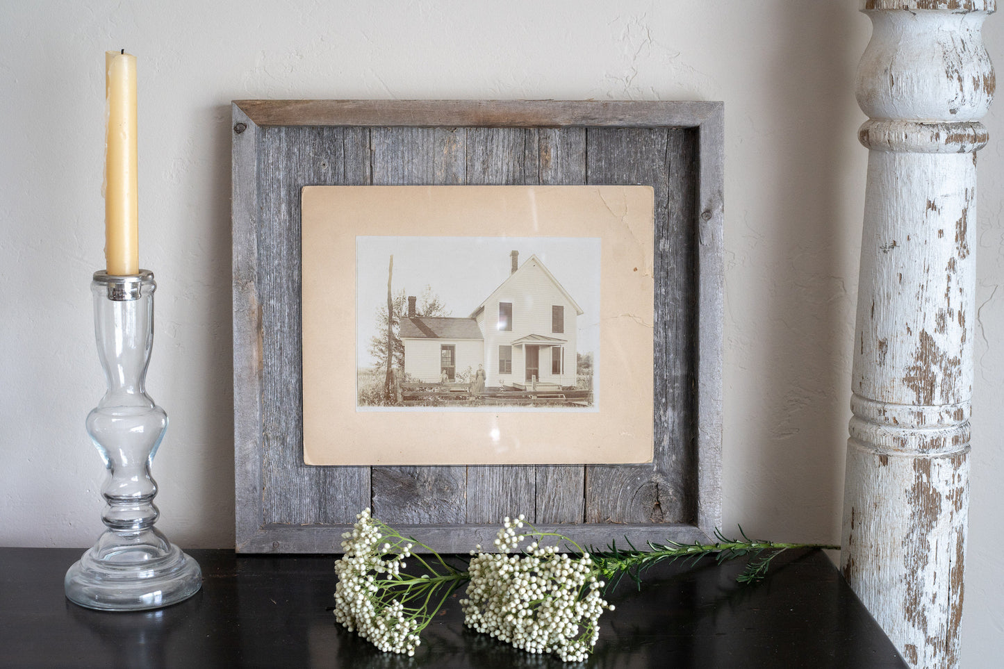8" x 10" Gray Solid Wood Tabletop Picture Frame