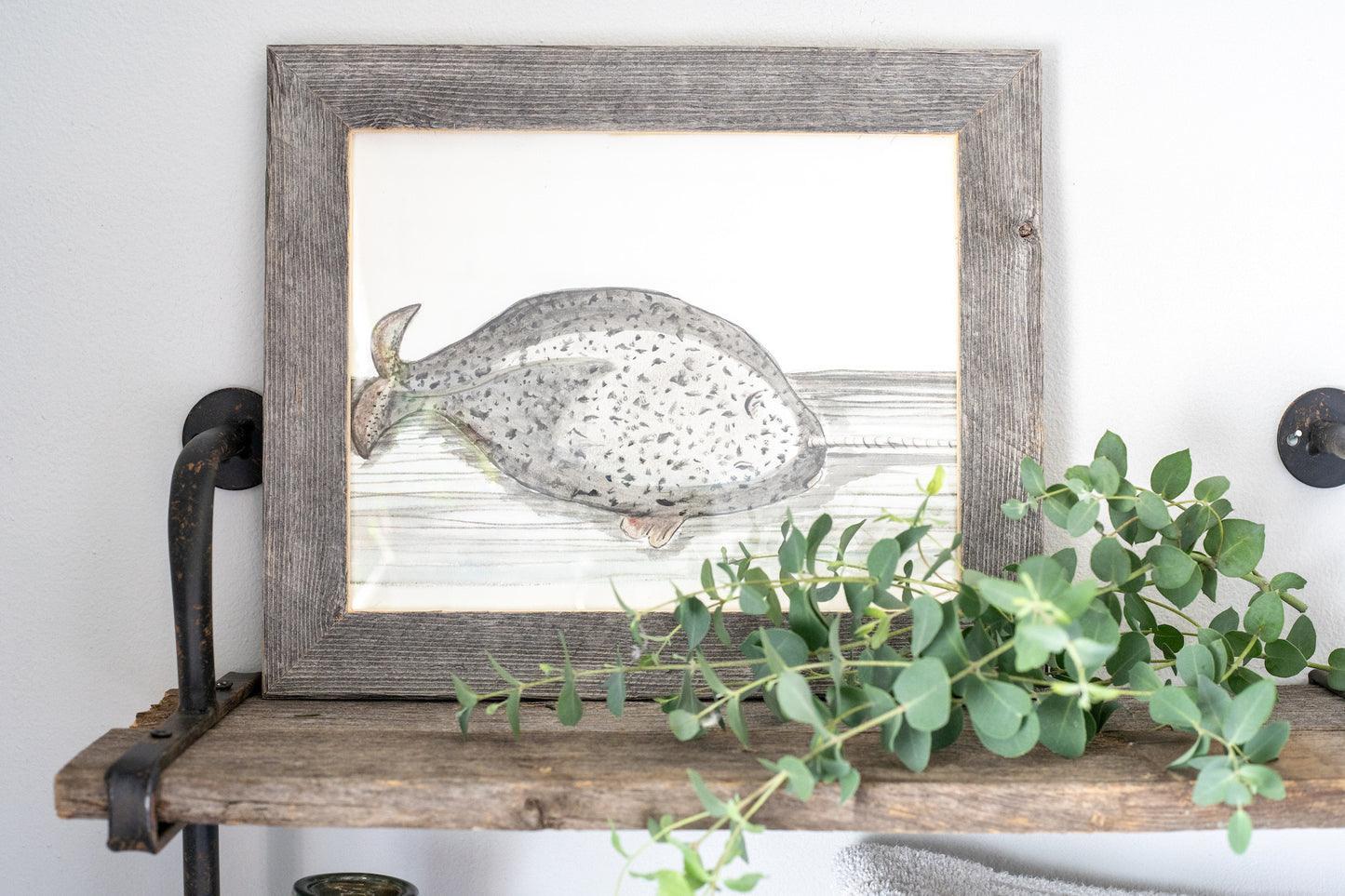 8" x 10" Gray Solid Wood Tabletop Picture Frame