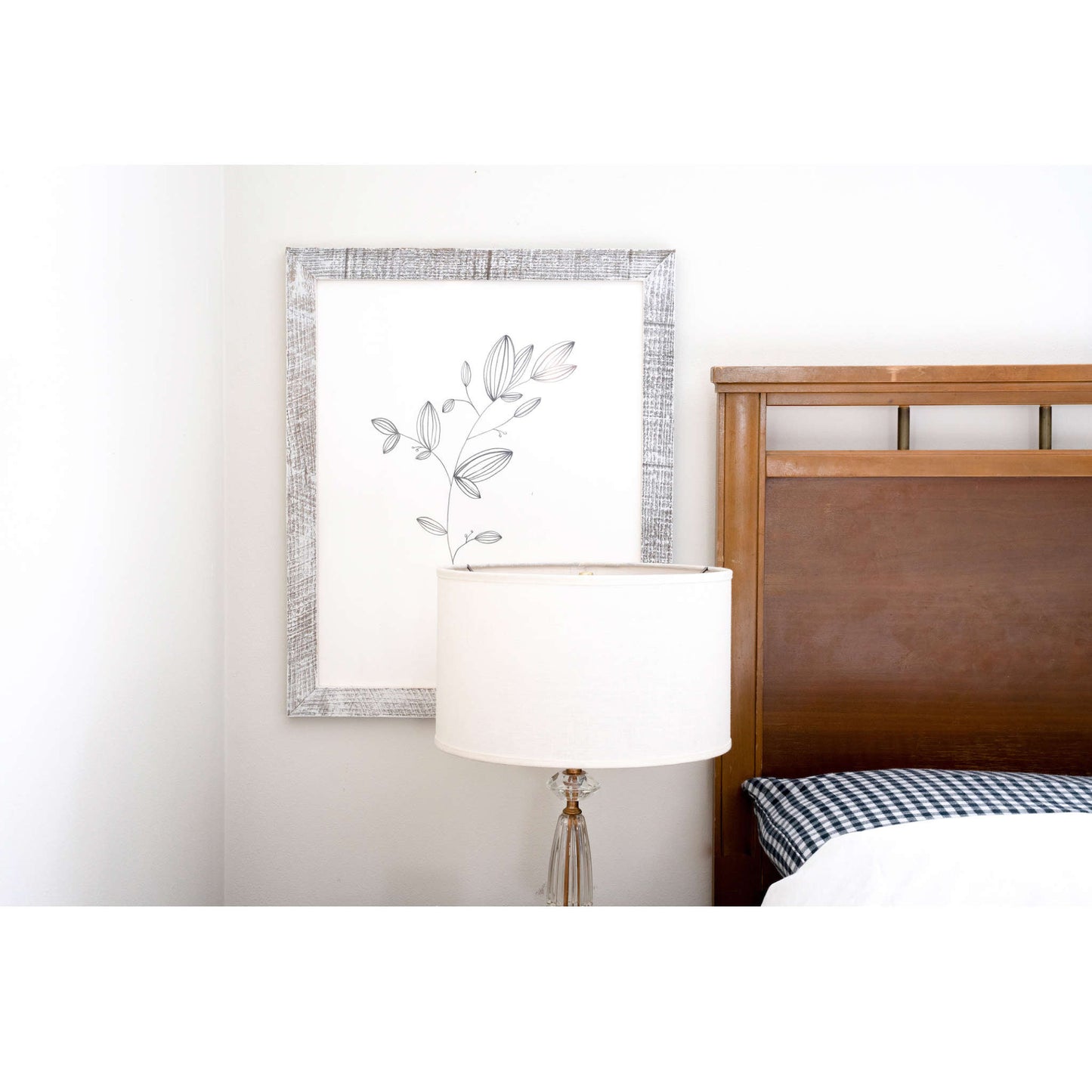 8" x 8" White Solid Wood Tabletop Picture Frame