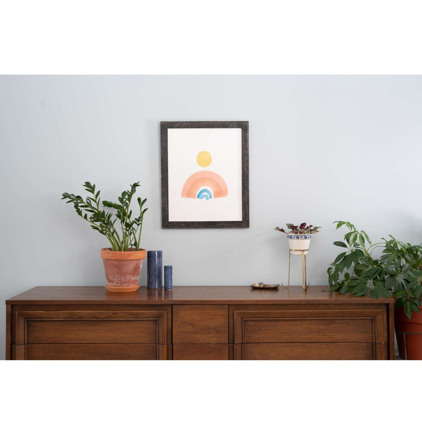 8" x 8" Black Solid Wood Tabletop Picture Frame