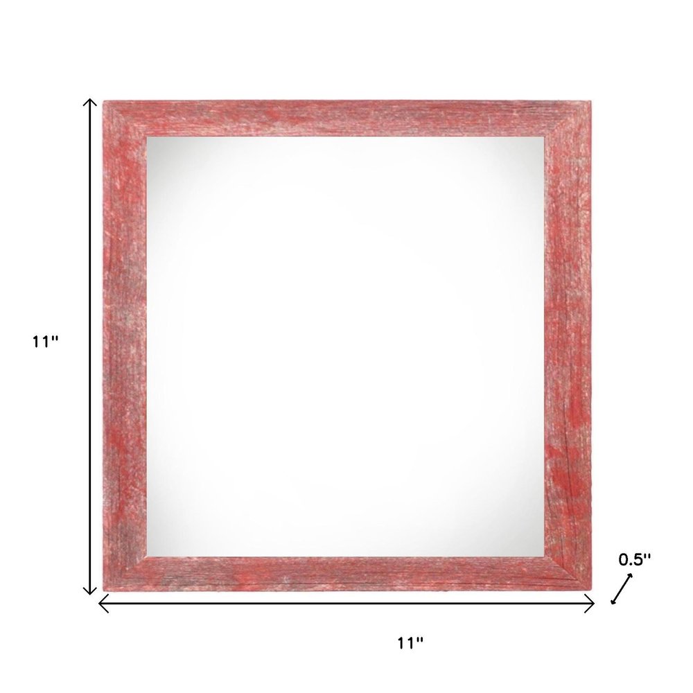 8" x 8" Red Solid Wood Tabletop Picture Frame