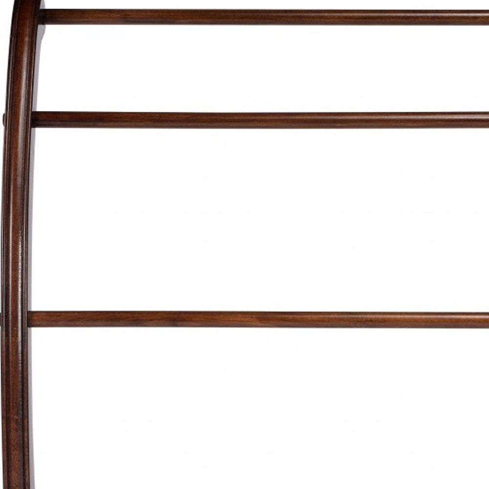 36" Deep Cherry Brown Wood Blanket Stand