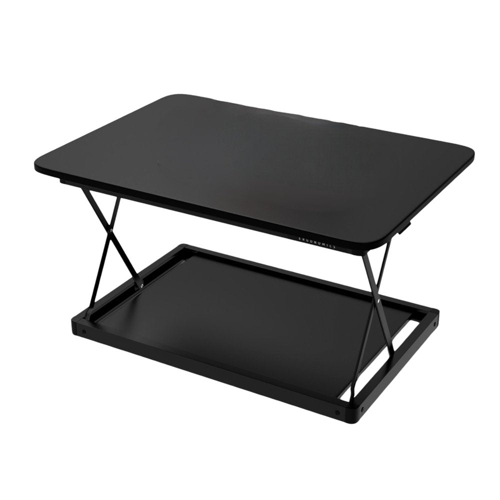 28" Adjustable Black Stainless Steel Standing Desk Converter