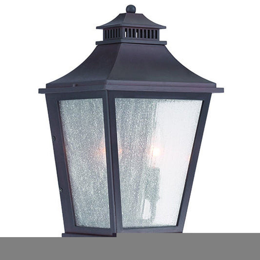 XL Antique Bronze Two Light Pocket Lantern Wall Light