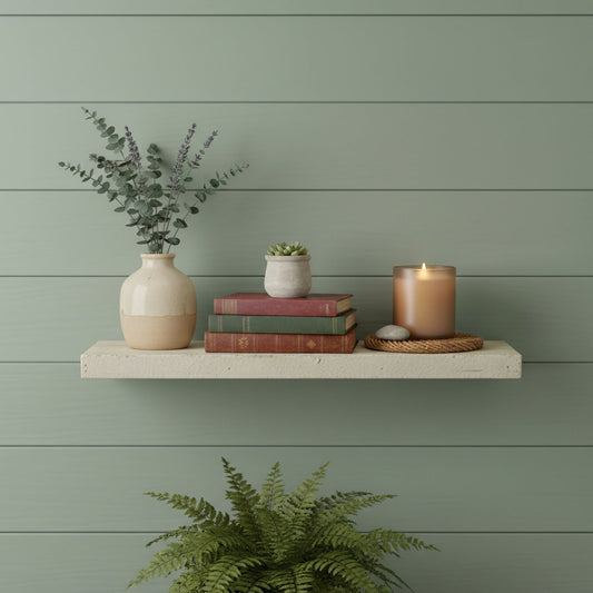 8" Solid Wood Wall Mounted Shelving Unit