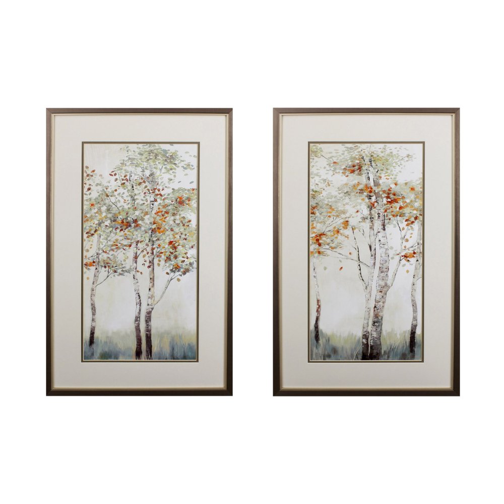 Set of Two Trees in the Fall Wall Art