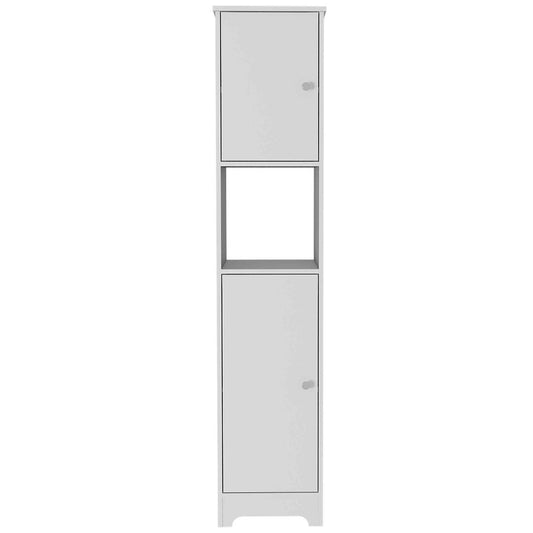 68" White Wood Accent Cabinet With Two Doors