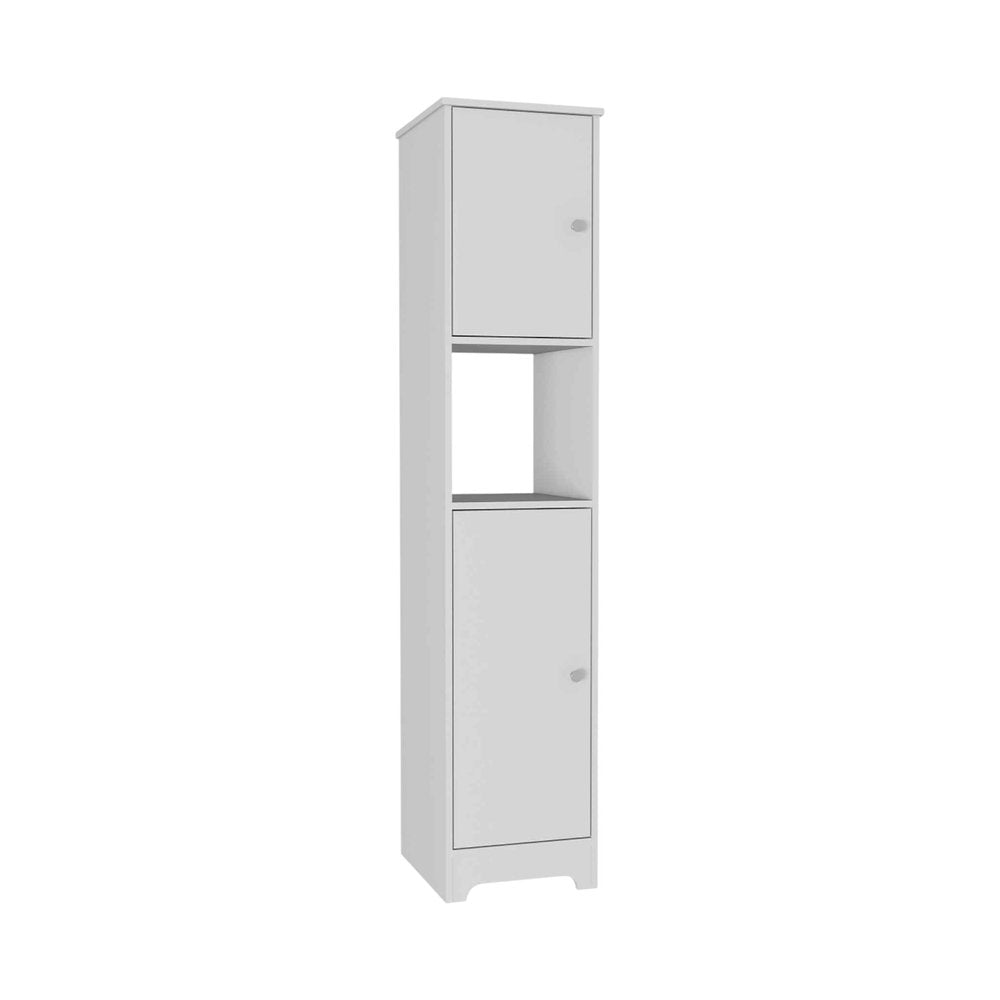 68" White Wood Accent Cabinet With Two Doors