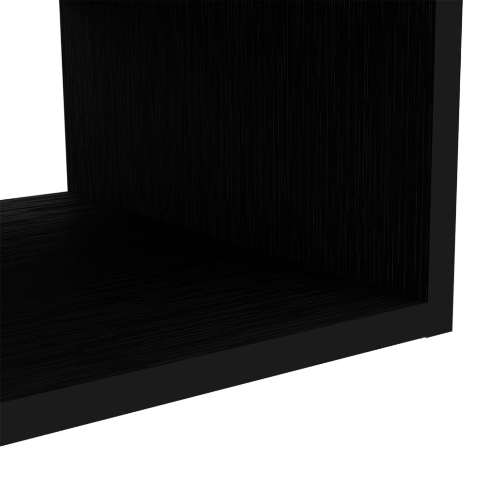 48" Black Floating Mount Entertainment Center