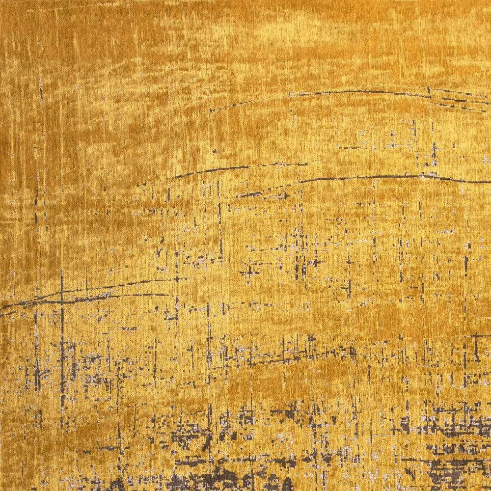 9' X 13' Yellow And Brown Chevron ,Washable, Area Rug