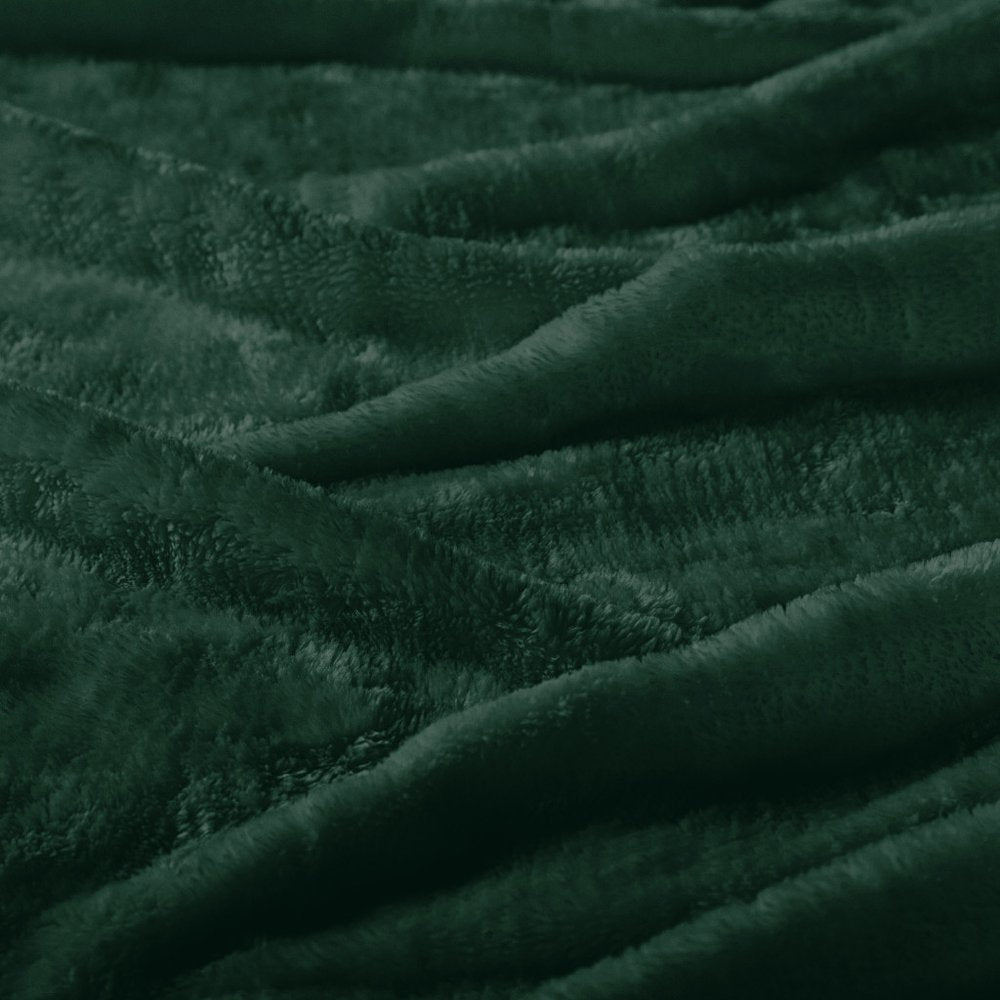 Twin Jungle Green Fleece Knitted Plush Blanket