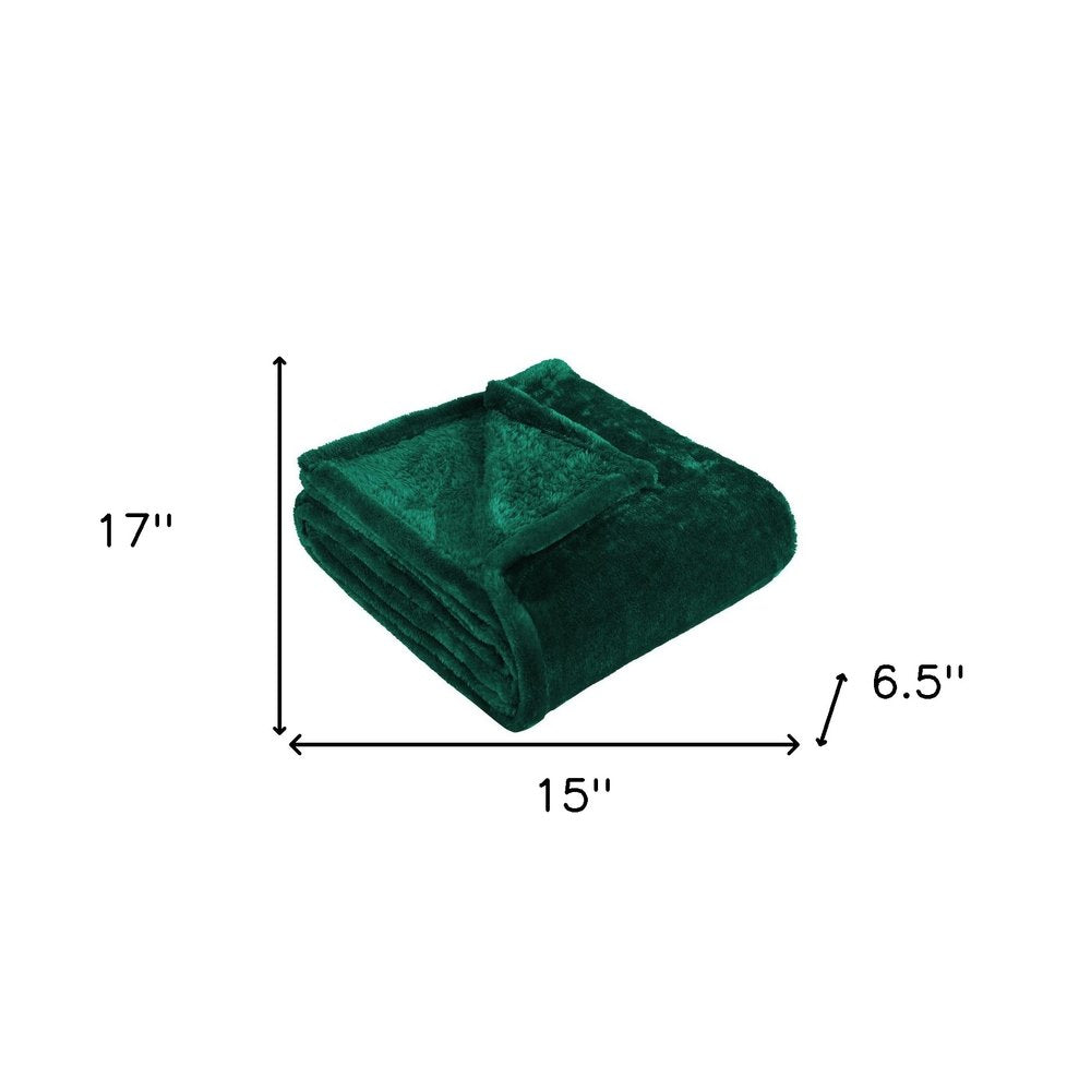 Twin Jungle Green Fleece Knitted Plush Blanket