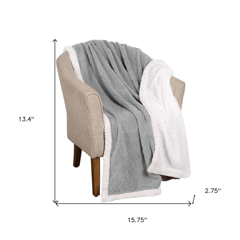 Twin Platinum Fleece Knitted Plush Blanket