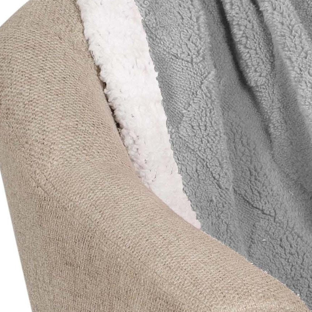 Twin Platinum Fleece Knitted Plush Blanket