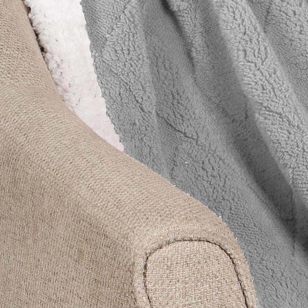 Twin Platinum Fleece Knitted Plush Blanket