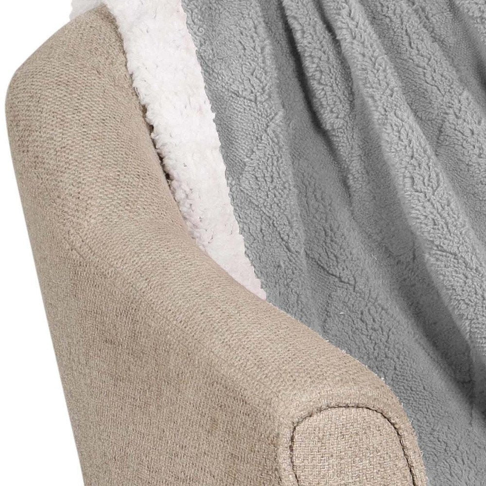 Twin Platinum Fleece Knitted Plush Blanket