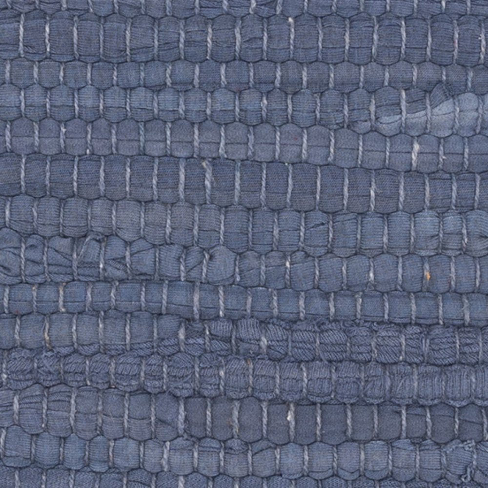 Set of Two Navy Blue Cotton Throw Pillow