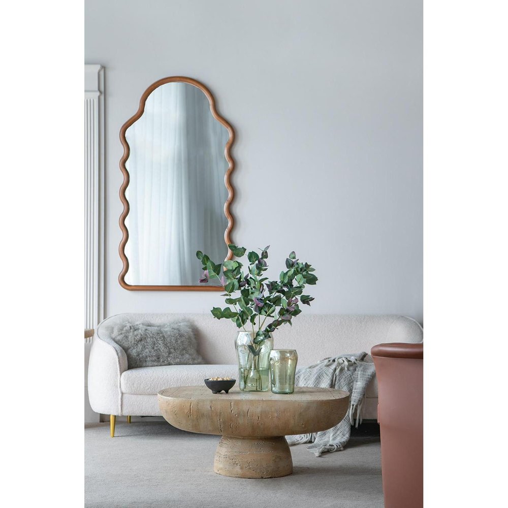 Set of Two Light Green Glass Modern Abstract Faces Table Vases