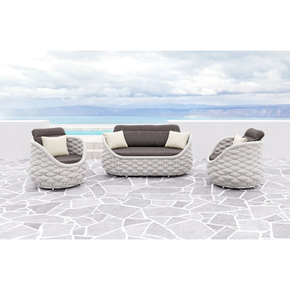 64" Gray Fabric Sofa
