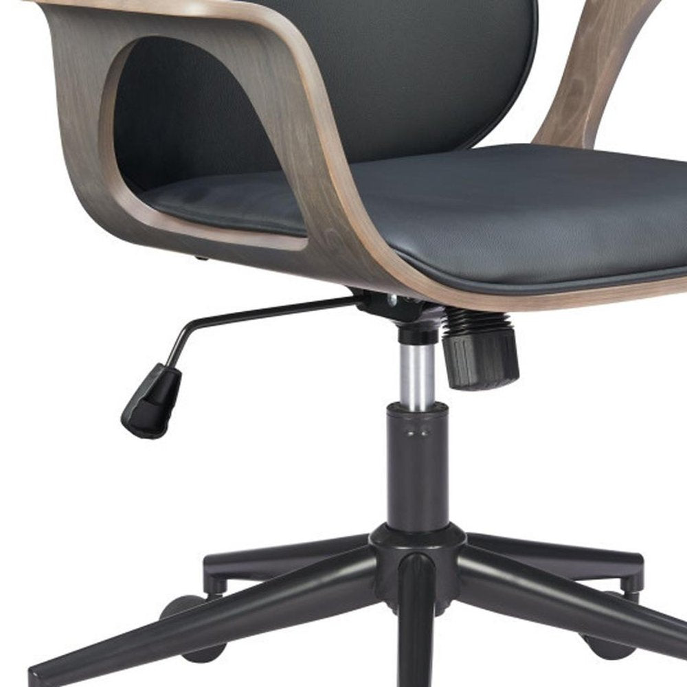 Black Adjustable Height Rolling Office Chair