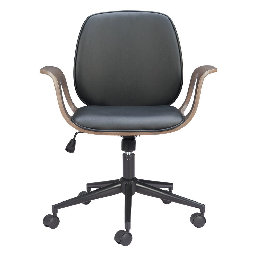 Black Adjustable Height Rolling Office Chair