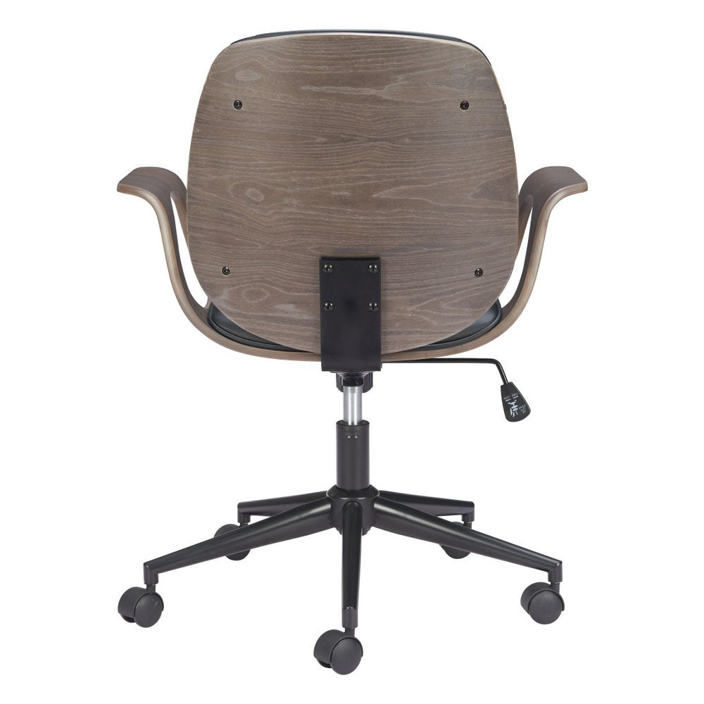 Black Adjustable Height Rolling Office Chair