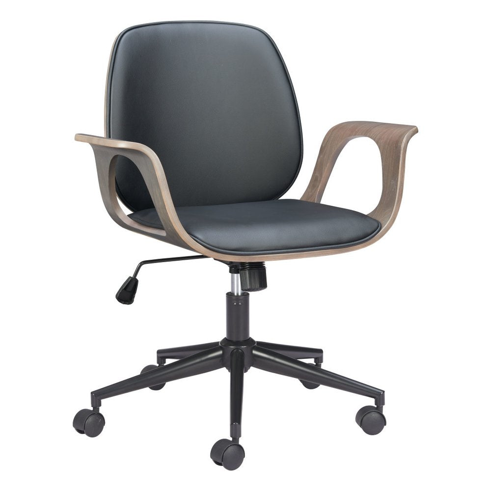 Black Adjustable Height Rolling Office Chair