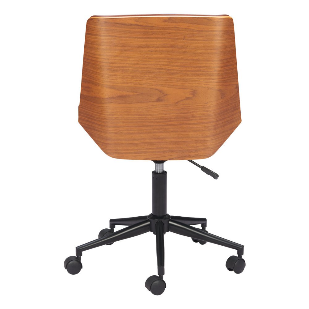 Brown Adjustable Height Rolling Office Chair