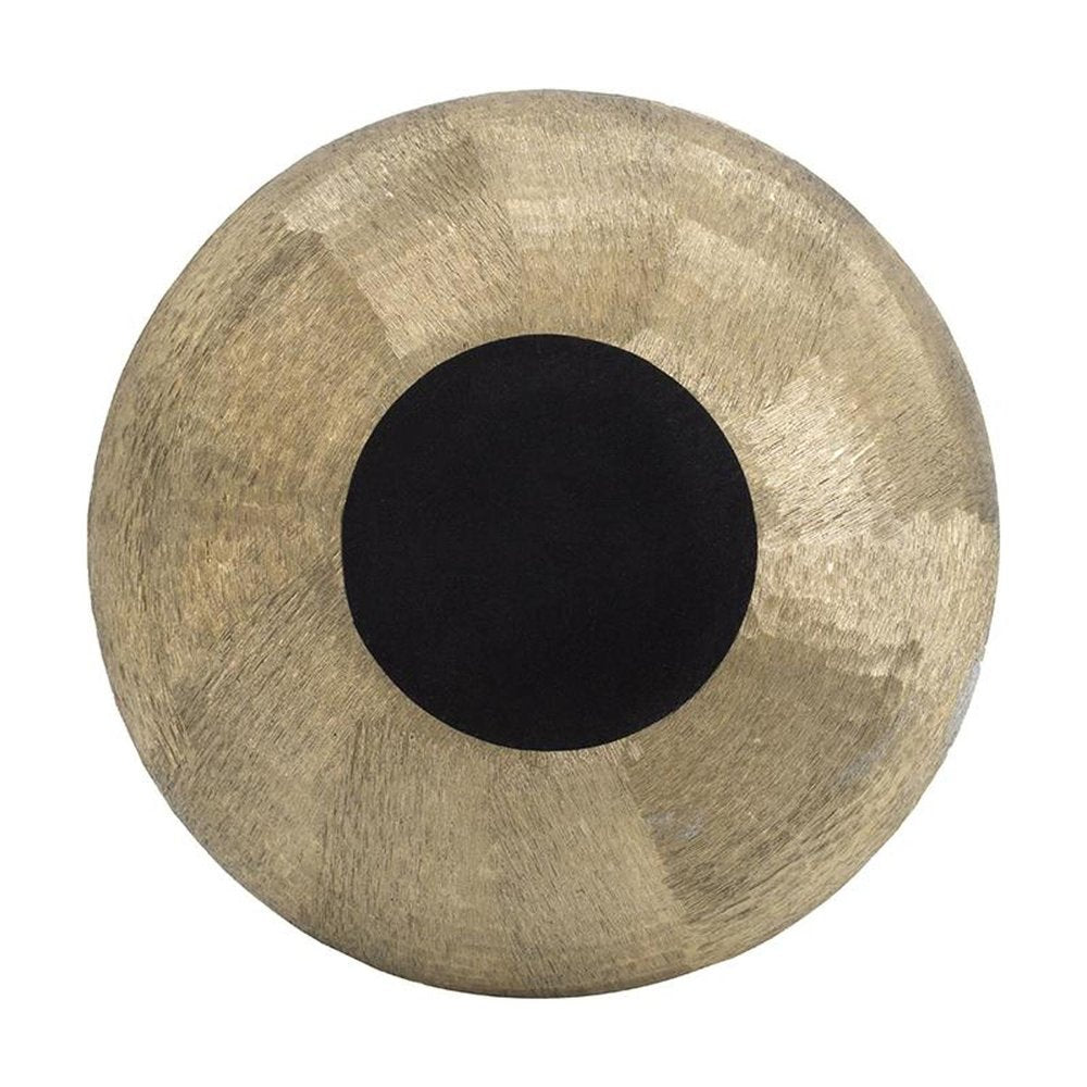 Set of Two Gold Aluminum Round Table Vases