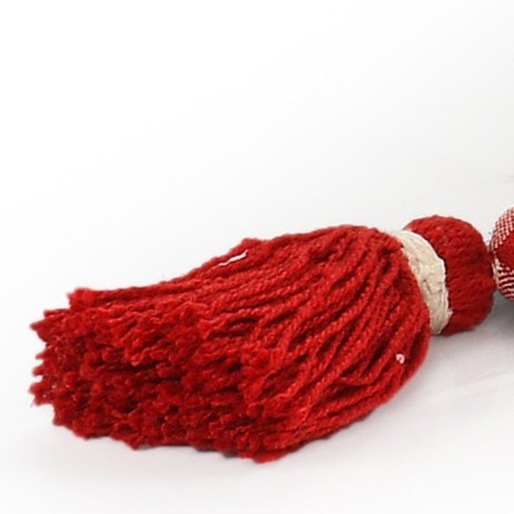 Set of Two Red And White Lumbar Christmas Cotton Throw Pillow Covers