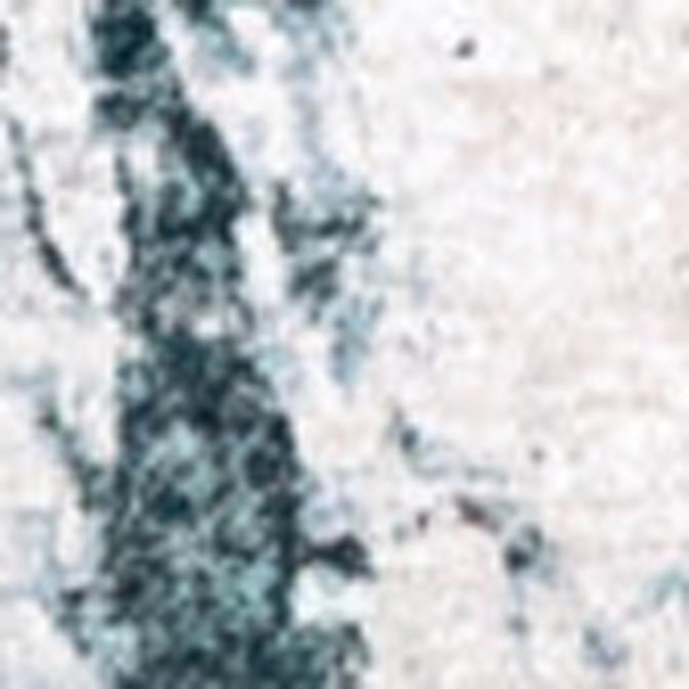 9' X 13' White And Blue Abstract Washable Area Rug With UV Protection