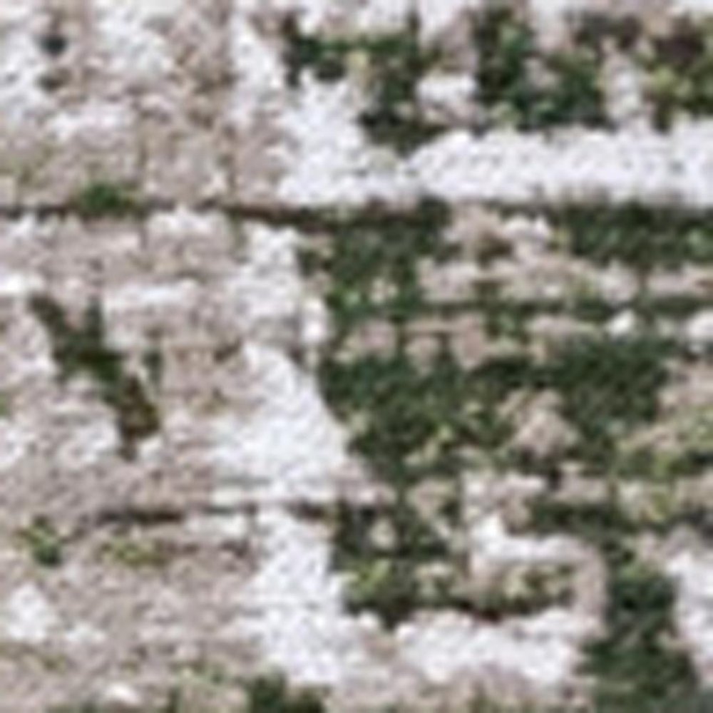 9' X 13' White Gray And Green Abstract Washable Area Rug With UV Protection