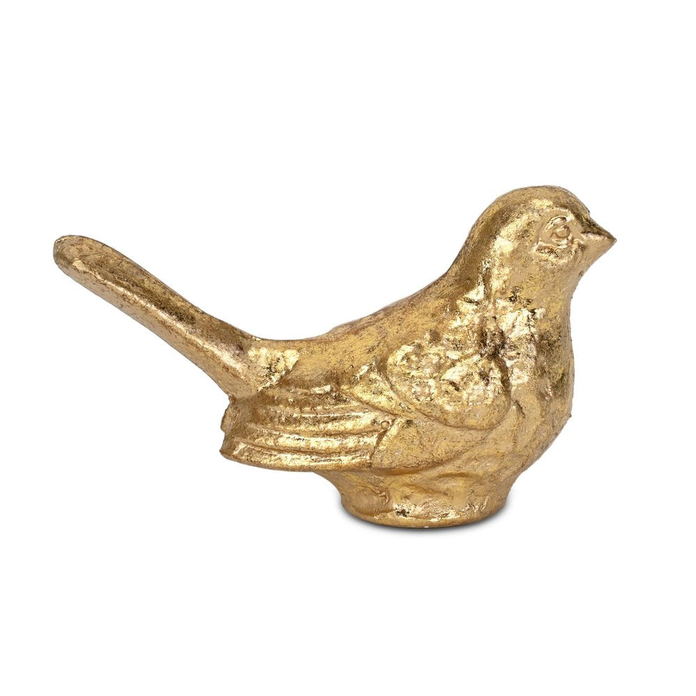 5" Gold Cast Iron Bird Figurine