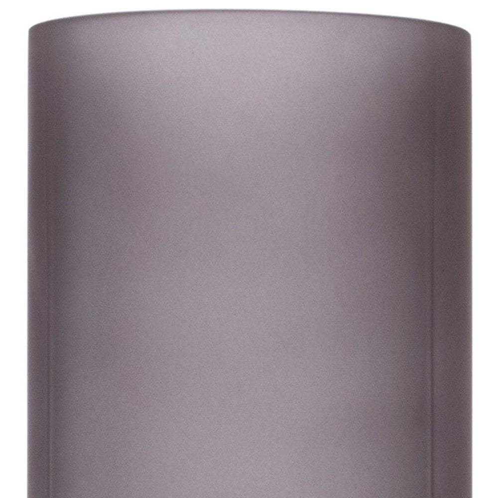 Set of Two Gray Glass Cylinder Table Vases