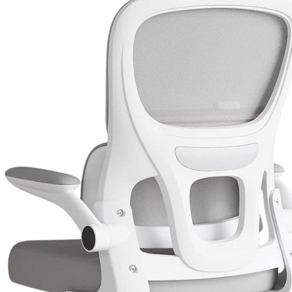 Gray Adjustable Height Swivel Rolling Gaming Chair