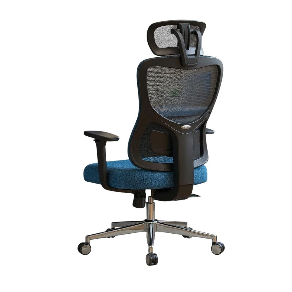 Black and Silver Adjustable Height Swivel Rolling Office Chair