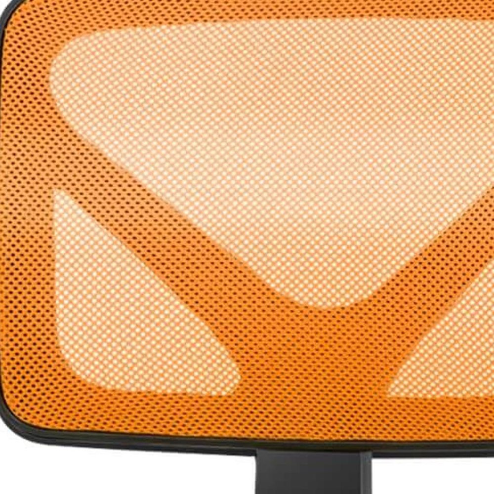 Black and Orange Adjustable Height Swivel Rolling Office Chair