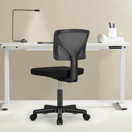 Black Adjustable Height Swivel Rolling Office Chair