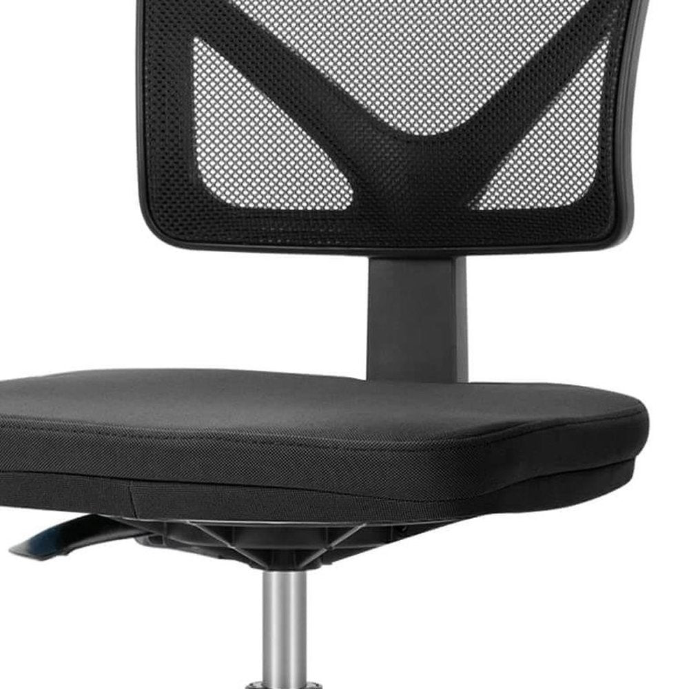 Black Adjustable Height Swivel Rolling Office Chair