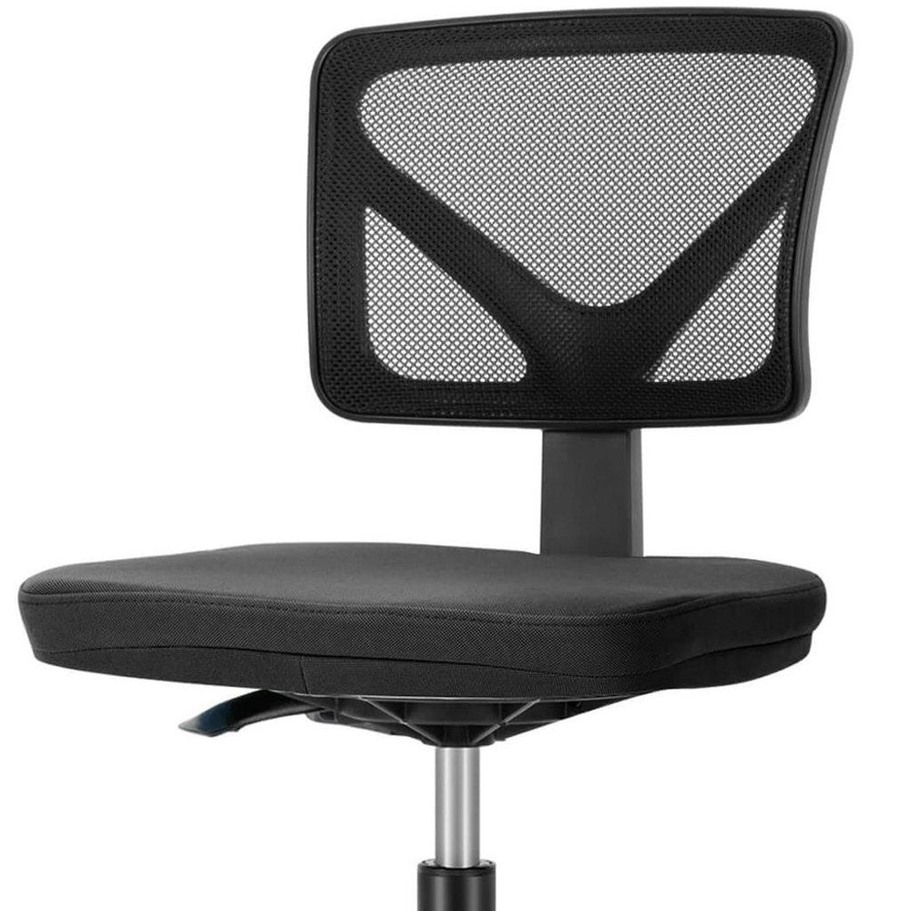 Black Adjustable Height Swivel Rolling Office Chair