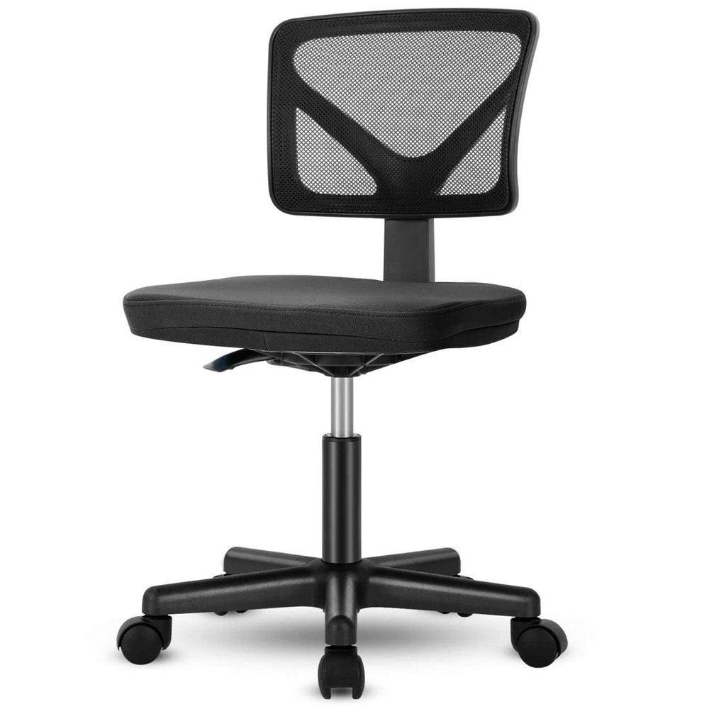 Black Adjustable Height Swivel Rolling Office Chair