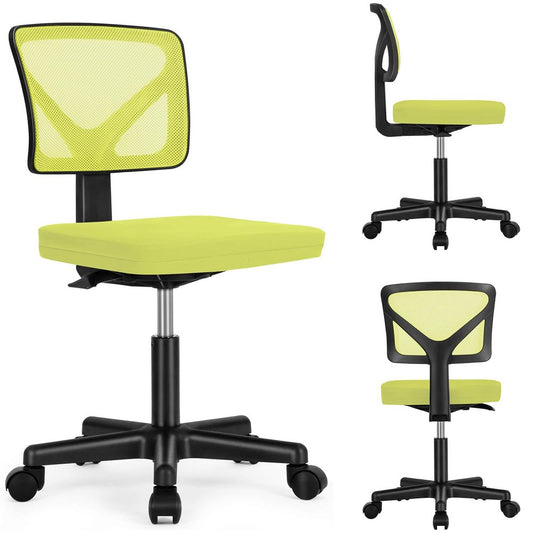 Black and Yellow Adjustable Height Swivel Rolling Office Chair