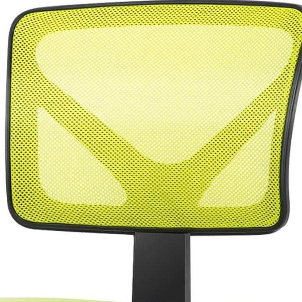 Black and Yellow Adjustable Height Swivel Rolling Office Chair