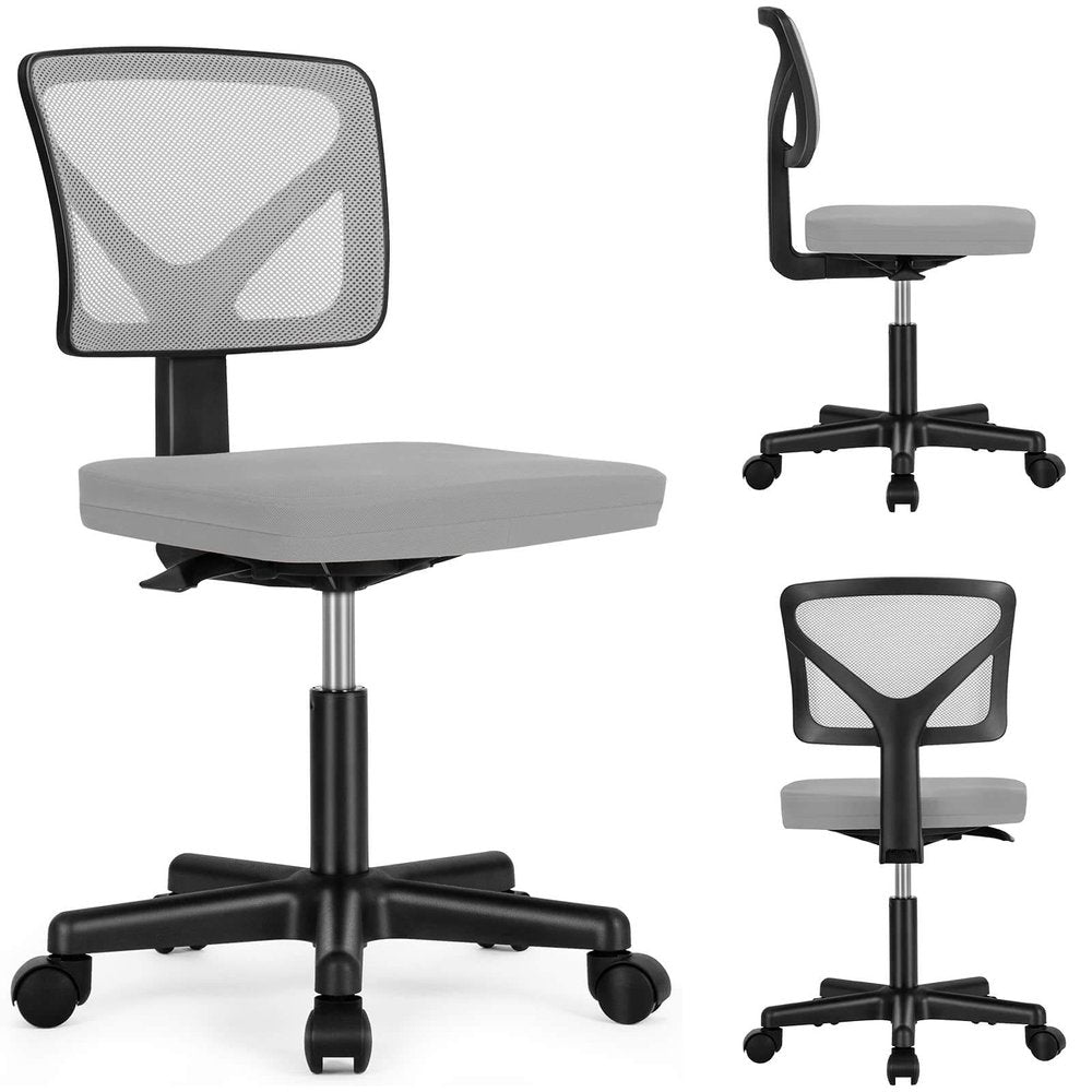 Black and Gray Adjustable Height Swivel Rolling Office Chair