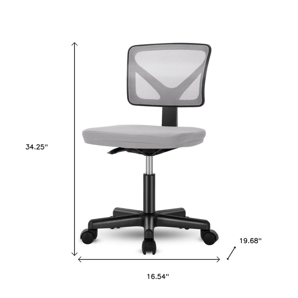 Black and Gray Adjustable Height Swivel Rolling Office Chair
