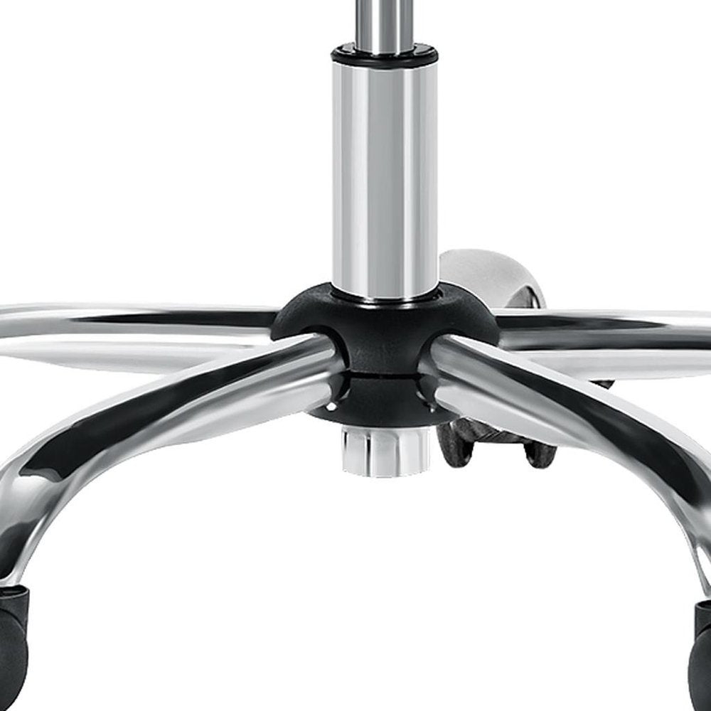 Gray and Silver Adjustable Height Swivel Rolling Office Chair